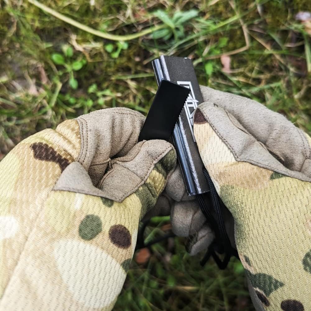 Flint Fire Steel Magnesium Flint Outdoor Bushcraft Survival Equipment Magnesium Block Fire Starter Hiking Camping Campfire Food Cooking Fire Steel Outdoor Army image number 3