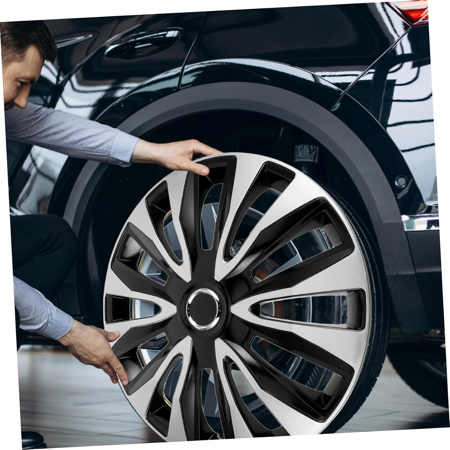 COMPUKAS Automotive Wheel Hub Covers for Car Hubcap Abs Material Sealing Wheel Rim Cap Precision Craft image number 6