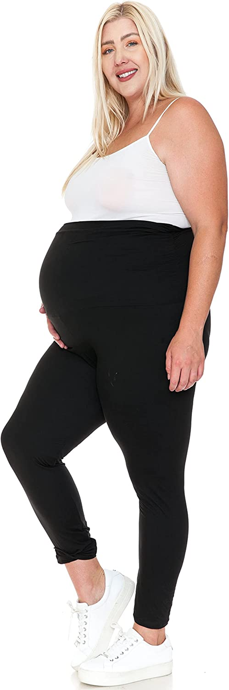 Leggings Depot Women'S Maternity Leggings over the Belly Pregnancy Casual Yoga Tights image number 2