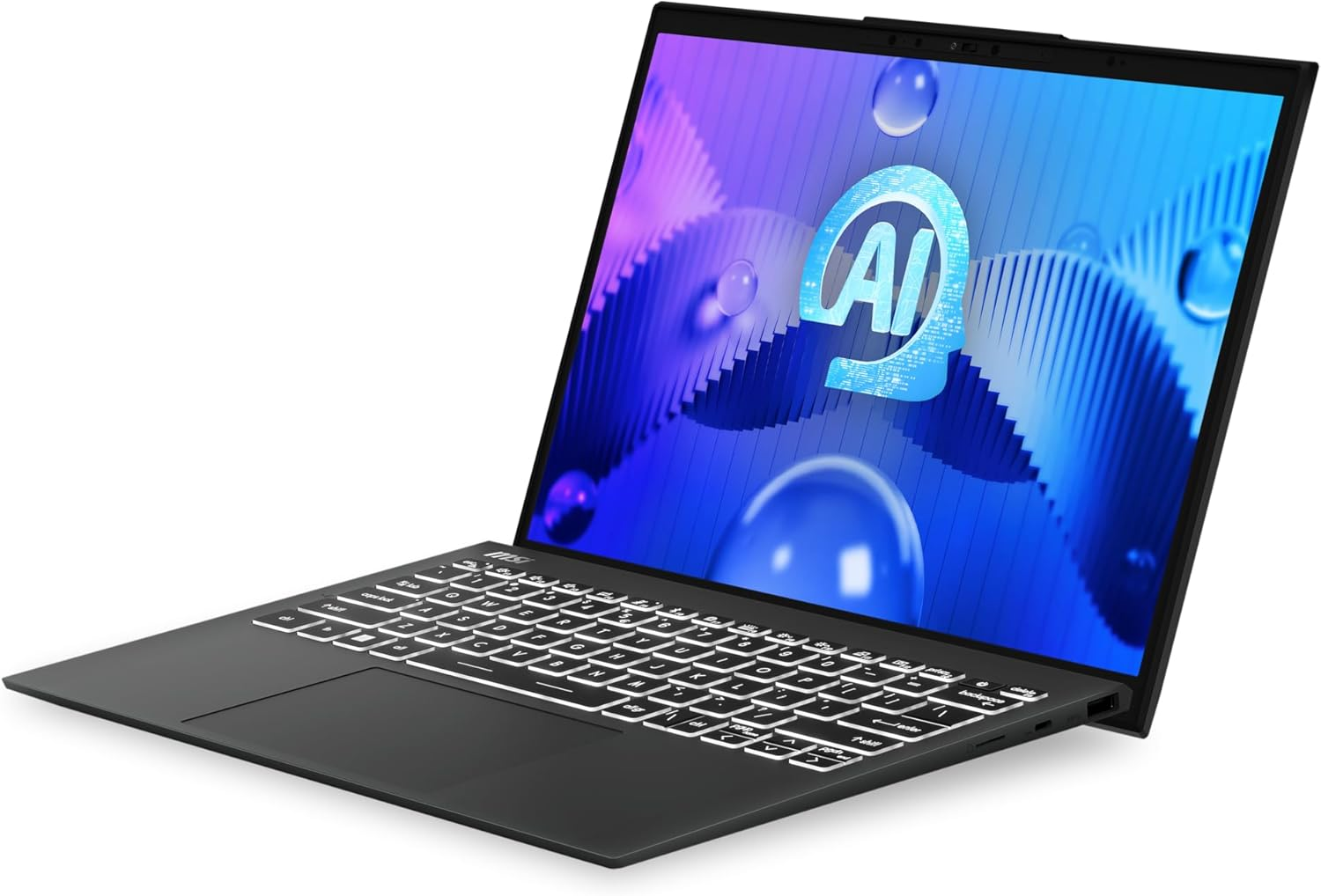 MSI Prestige 13 AI A1MG VPRO-257AU, 13.3" 2.8K OLED Business & Productivity Laptop, Intel Core Ultra 7 165H Vpro, 16GB LPDDR5, 512GB SSD, Windows 11 Pro, Stellar Gray image number 4