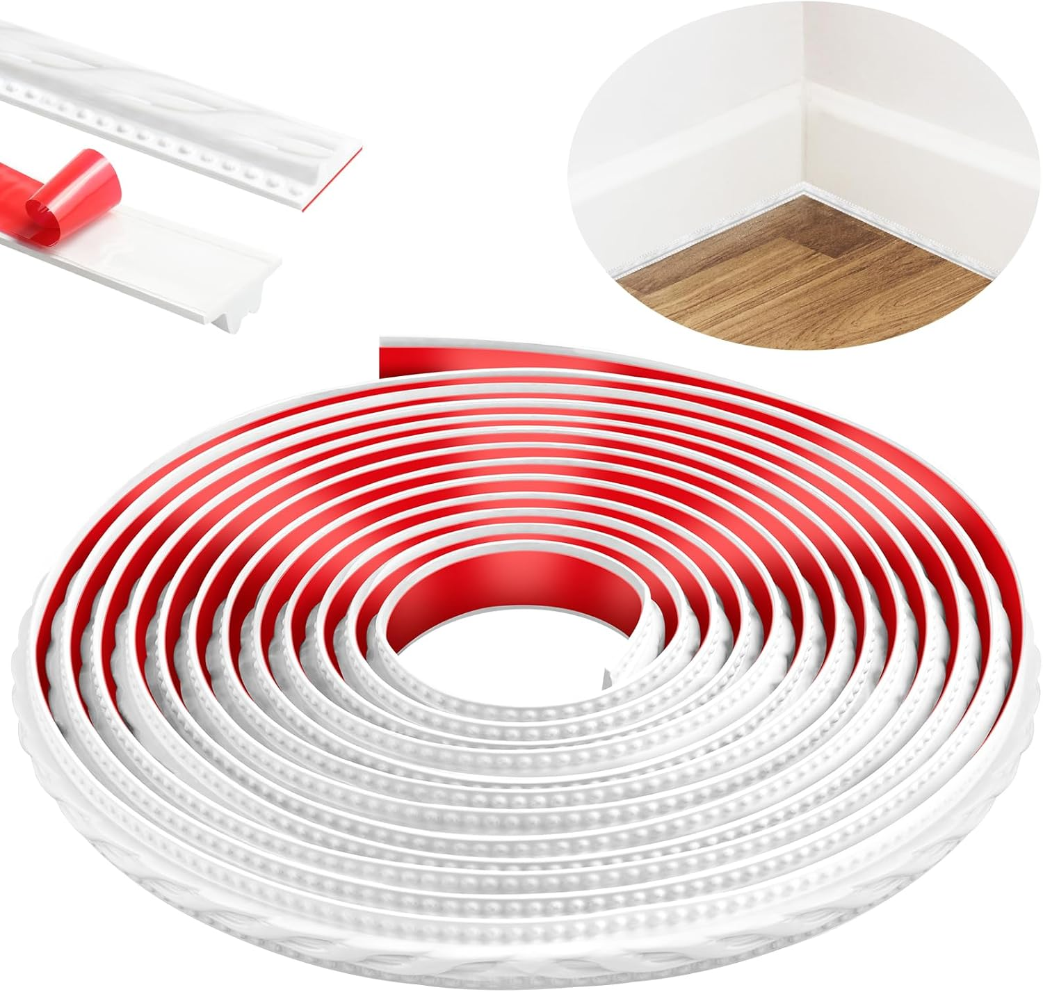 600Cm Self-Adhesive Moulding Trim, Peel and Stick Ceiling Coving,3D Wall Trim for Mirror Frames, Furniture, Door Frames, Ceilings, Home Decoration(White) image number 4