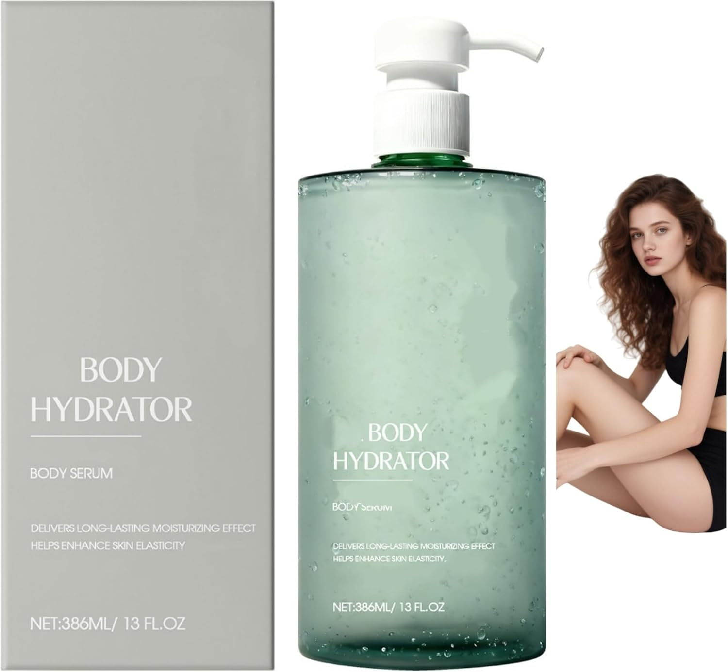 Body Hydrator Body Serum - 386ML/13 FL OZ, Fast-Absorbing Non-Greasy Moisturizer for Dry Skin, Long-Lasting Hydration & Elasticity Boost,Smooth Skin,Lightweight (1PCS)