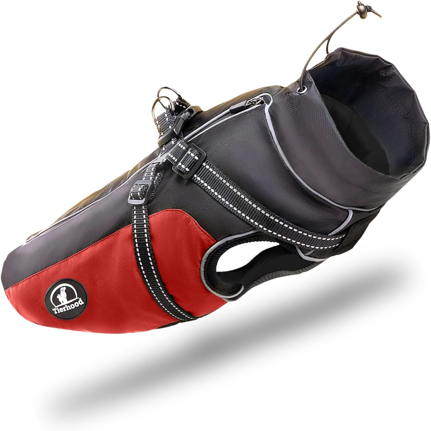 TIERHOOD - Waterproof Dog Raincoat [Includes Harness] &ndash; Dog Raincoat &ndash; [Includes Reflectors] &ndash; Rain Jacket Dog &ndash; Dog Coat Rain Coat &ndash; Raincoat for Dogs &ndash; Dog Raincoat Waterproof