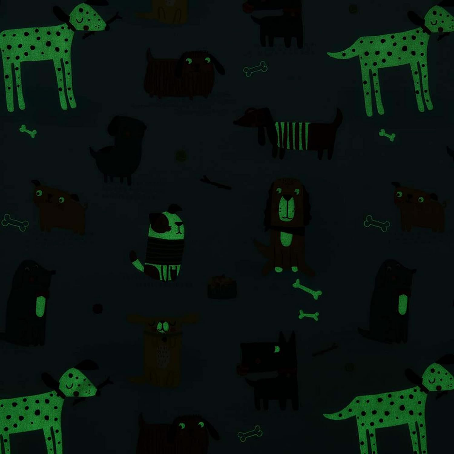 Woof Glow in the Dark Quilt Cover Set - Single Bed image number 1