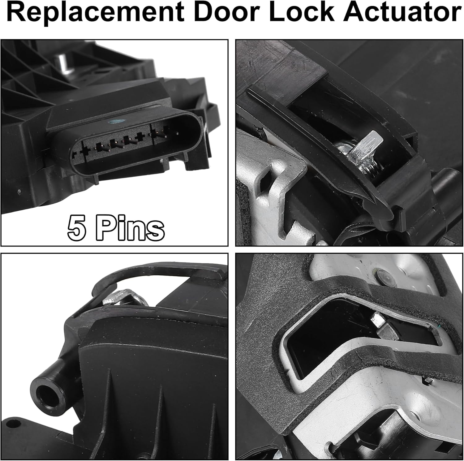 ACROPIX Front Right Side Door Latch Actuator Fit for Ford Focus - Pack of 1 Black image number 3