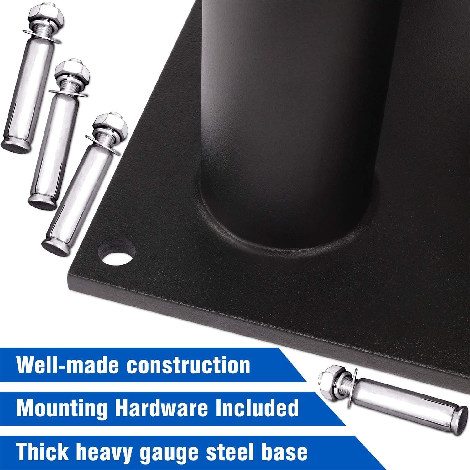 Yes4All Barbell Holder Vertical Storage Rack, Home Gym Organizer, Barbell Storage Rack Fit 2-Inch Olympic Bars, Curl Bars, Triceps Bars, Dumbbell Handles. image number 5