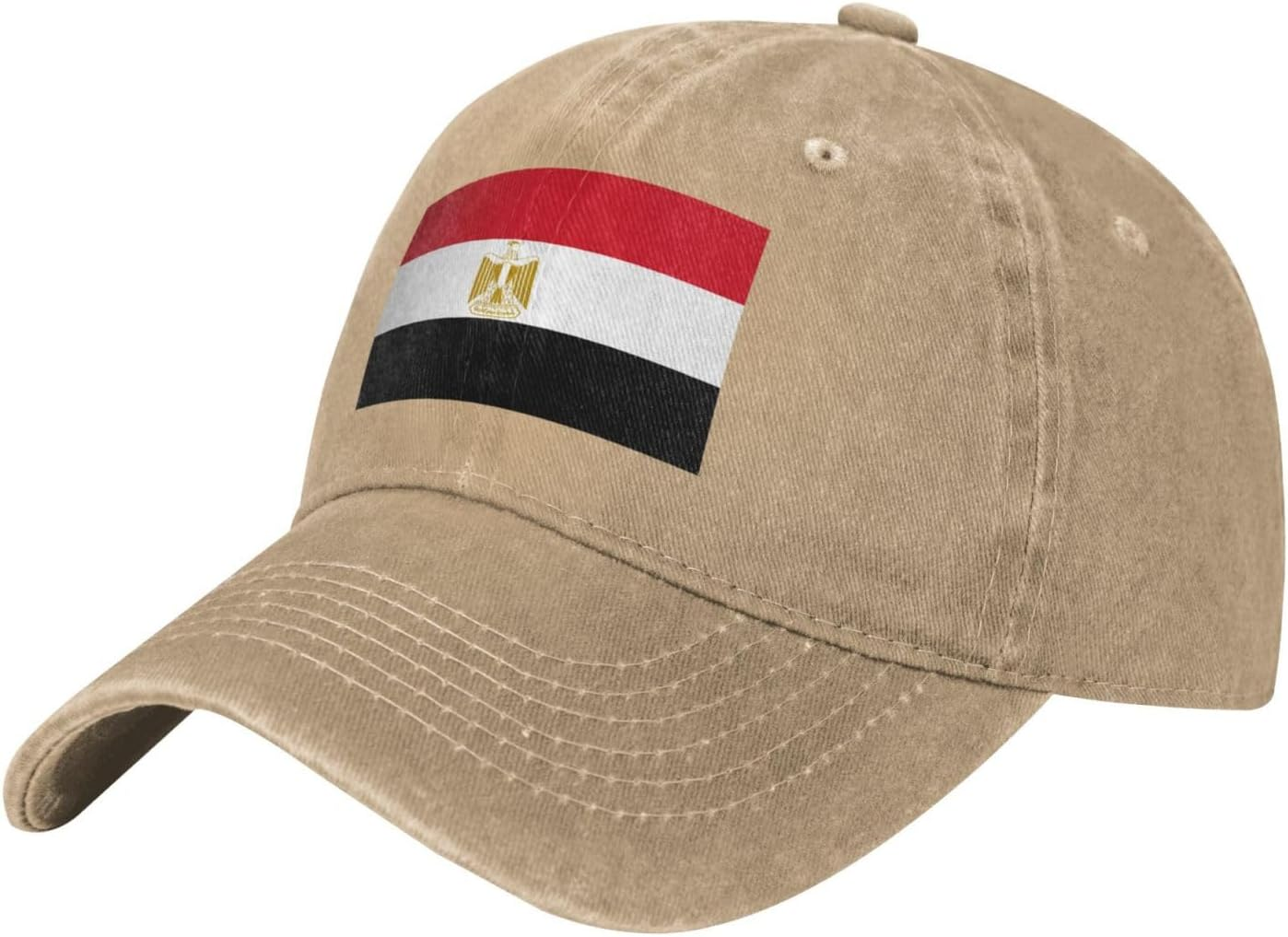 Coat of Arms of Egypt Denim Baseball Cap Egyptians Casual Unisex Vintage Adjustable Flag Trucker Hat - Emblem Blue image number 4