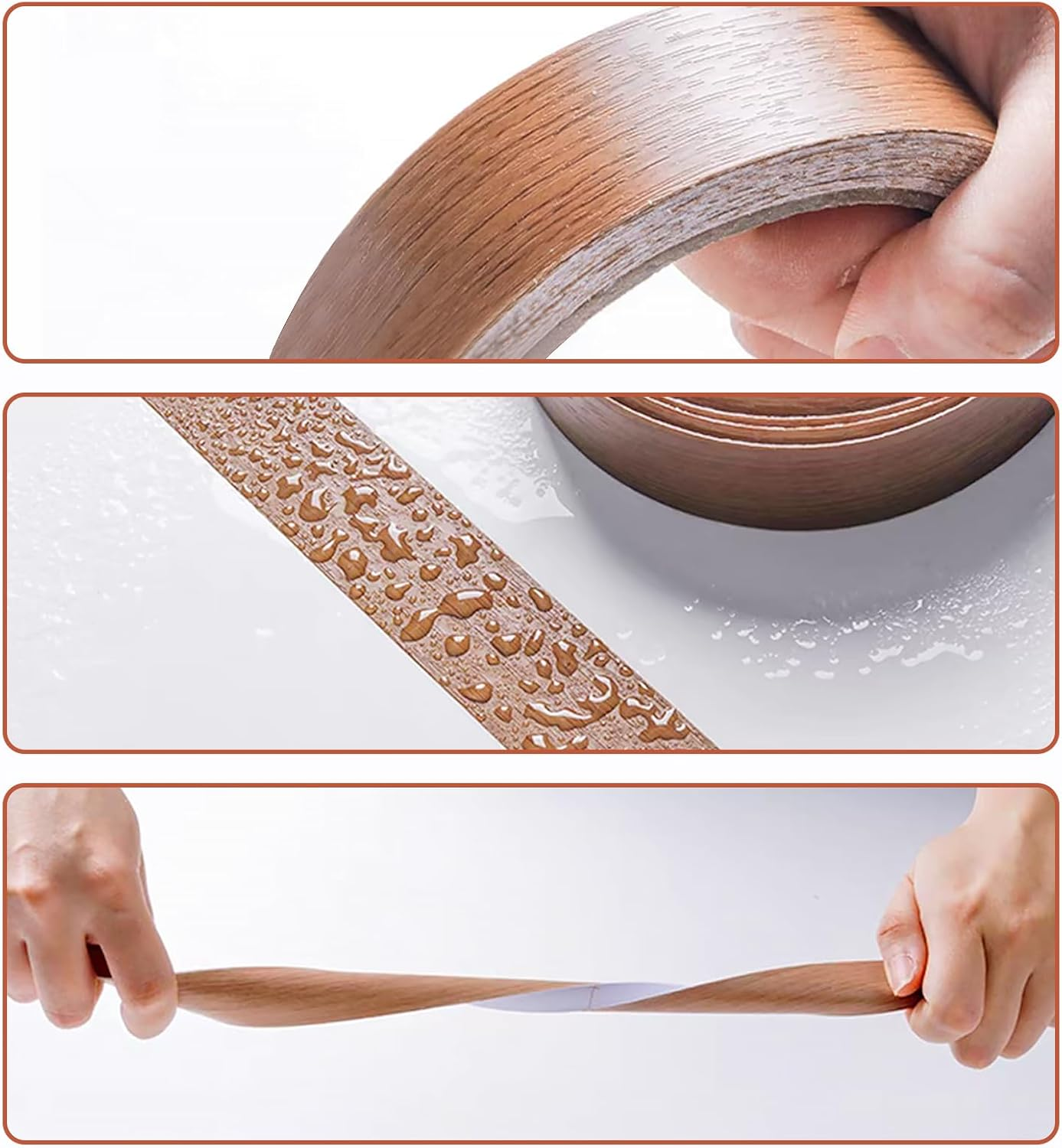 Edging Tape,Veneer Furniture Edging Strip,Self-Adhesive Edge Banding,Wood Veneer Trim for Tables,Chairs,Panels Renovation（10Meters #3）