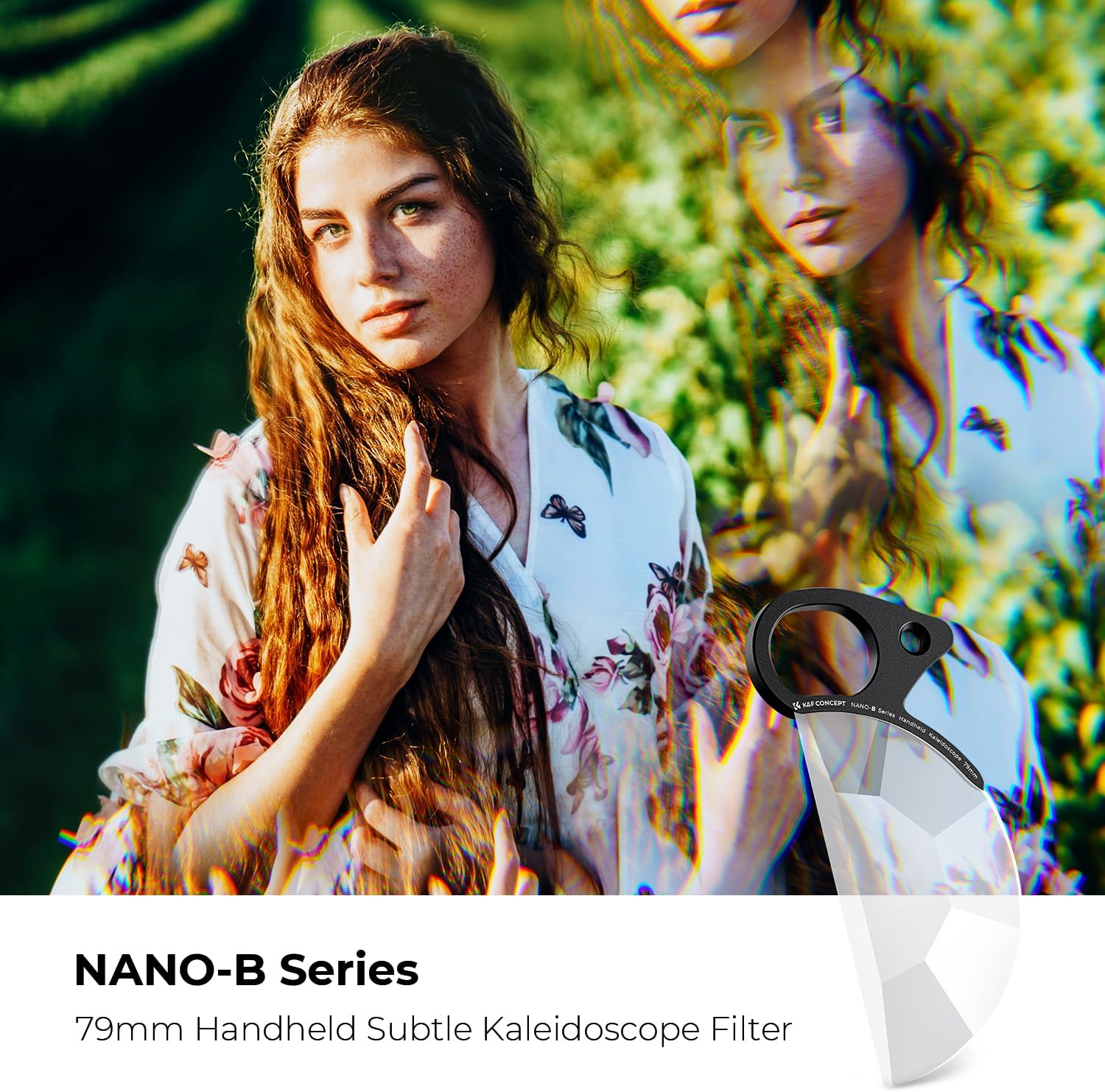 K&F CONCEPT 79Mm Handheld Subtle Kaleidoscope Filter, Special Effects Filter, Optical Glass Prism Filter for Lens image number 6