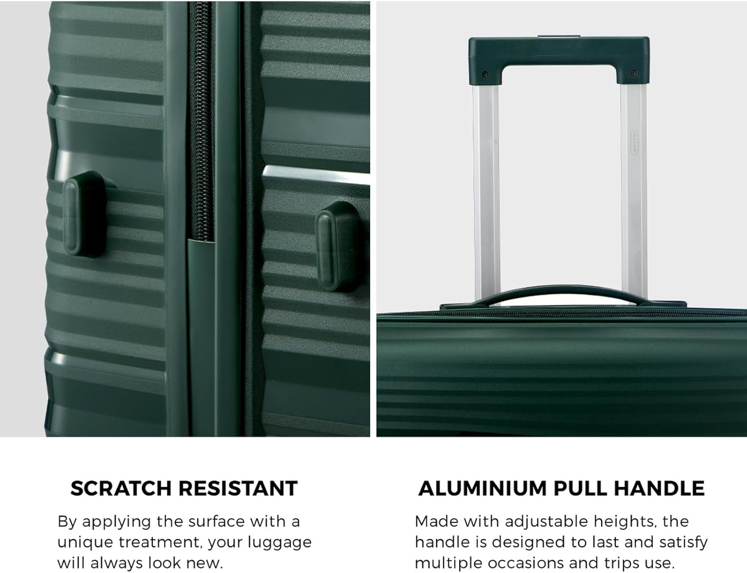 Mazam Suitcase 3Pcs Trolley Suitcase Green image number 5