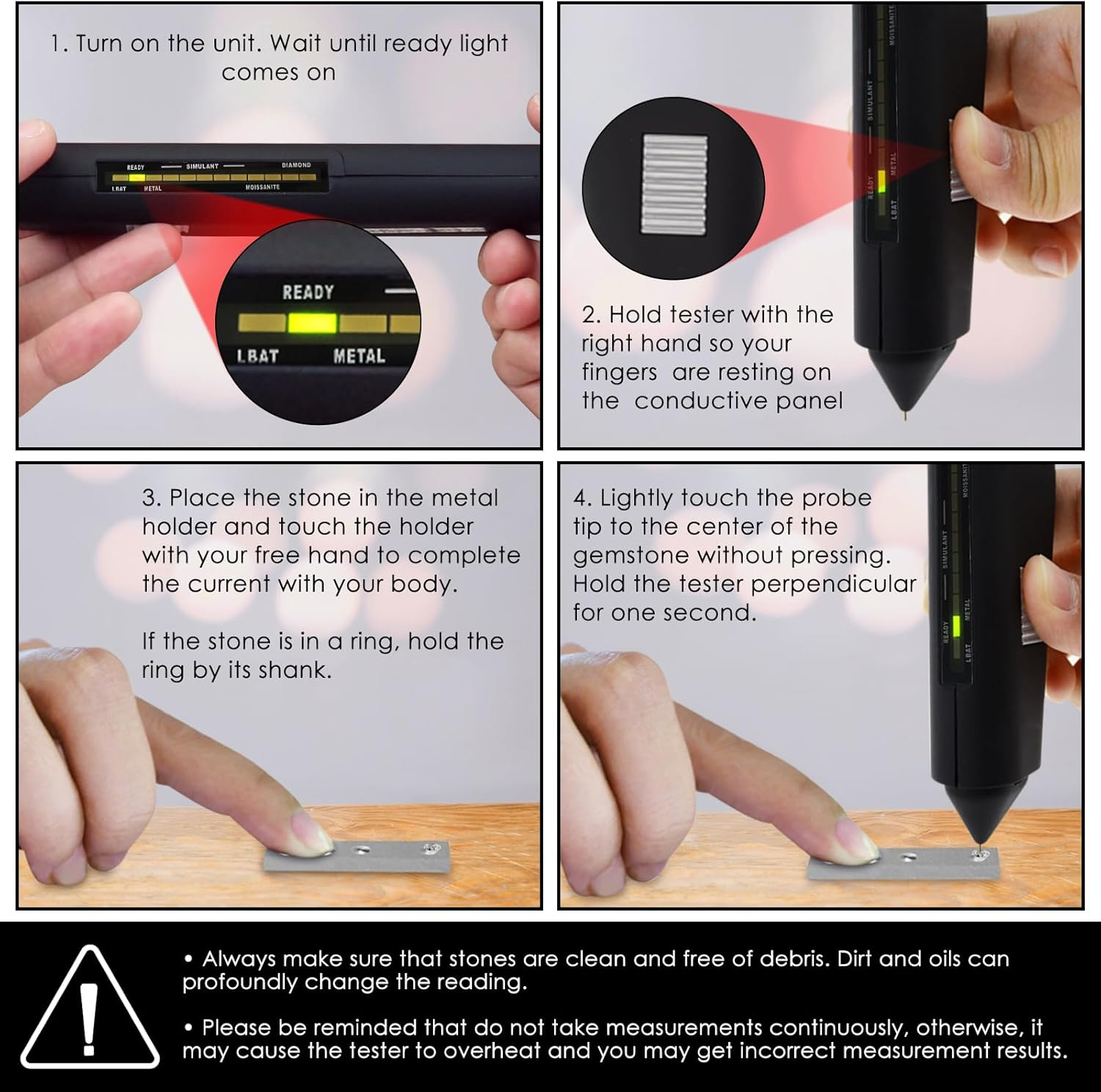 DANOPLUS Professional Diamond Moissanite Tester, High Accuracy Jewelry Test Tool Kit Combo, 2Pt Gemstone Factory Calibrated Identifier Device image number 1