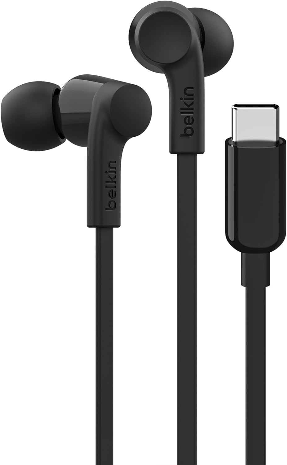Belkin Soundform Wired Headphones with USB-C Connector, In-Ear Wired Earphones with Microphone - Wired Earbuds for Iphone 15, Ipad Mini, Galaxy S24, Android & More (USB-C Headphones) - Blue