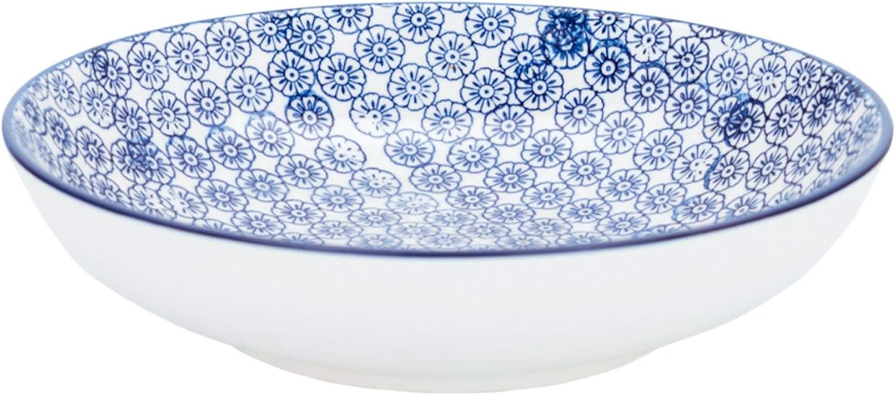 Nicola Spring Patterned Pasta Bowls - 3 Colours - Pack of 6 - Porcelain Flower Print Design Rice Serving Bowls for Cereal, Fruit, Dessert, Salad, Noodles, Snacks image number 6