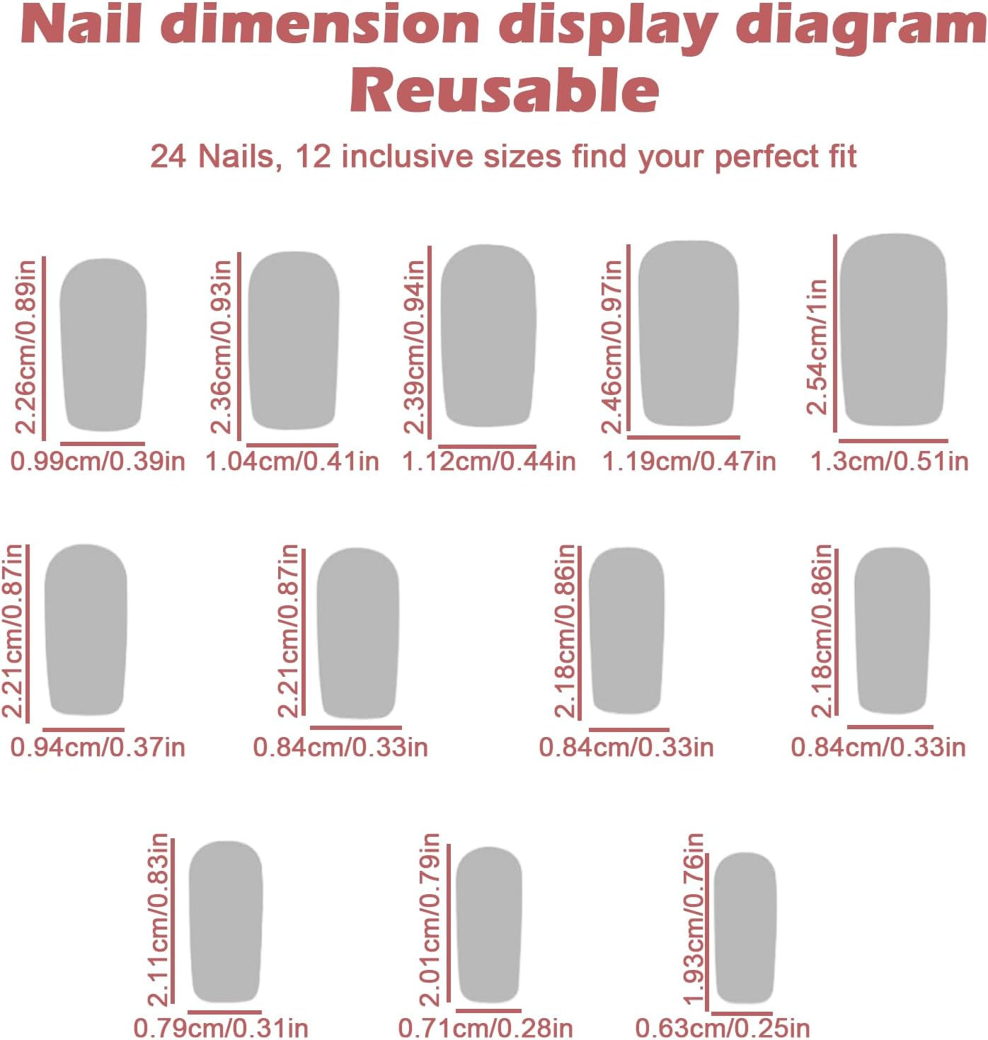 French Tip False Nails, Acrylic Full Cover Fake Press on Nails for Women Girls, Square Long Nude Color Stick on Nail Art Manicure Decorations (#1) image number 2