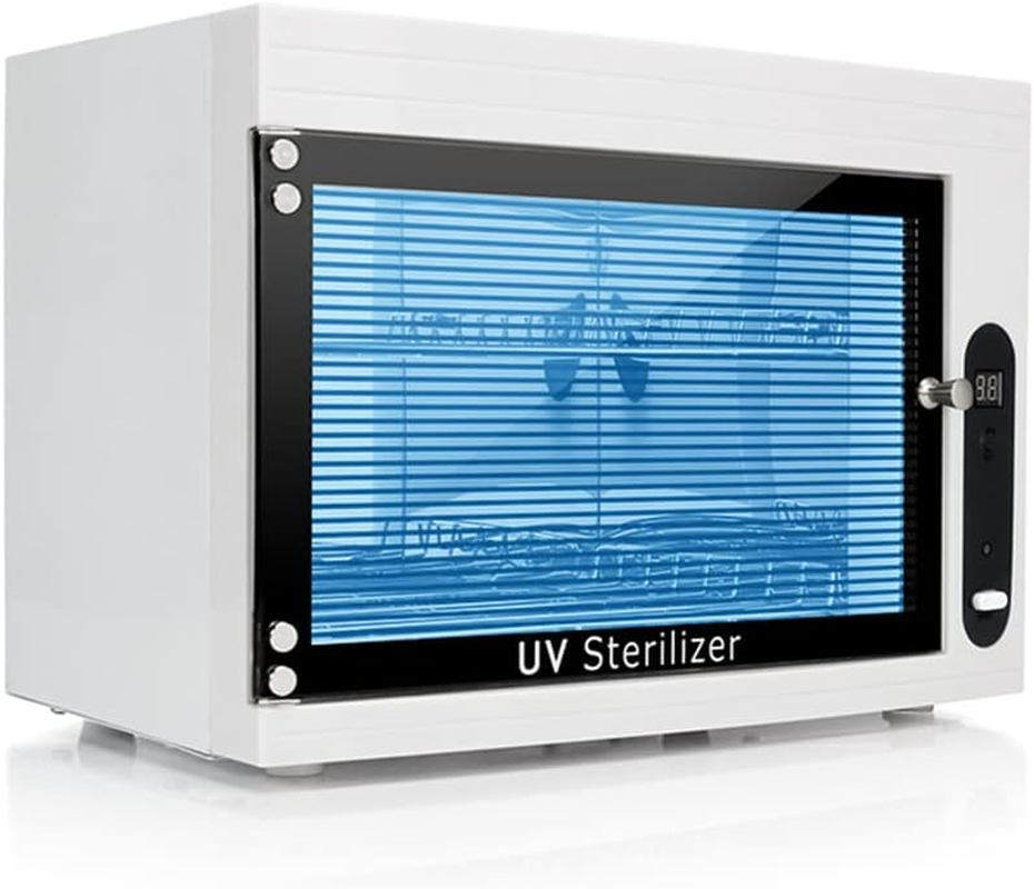 8L UV Cleaning Cabinet, High Capacity Nail Tool Cleaning Machine with Timer for Bottle Manicure Spa Barber Tool Equipment Cleaning