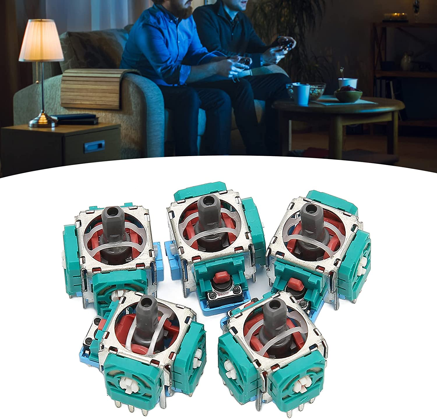 5Pcs Replacement 3D Joystick for PS5 Gamepad, Replacement with Compact and Precise Design, Stable Performance for PS5 Controller image number 2