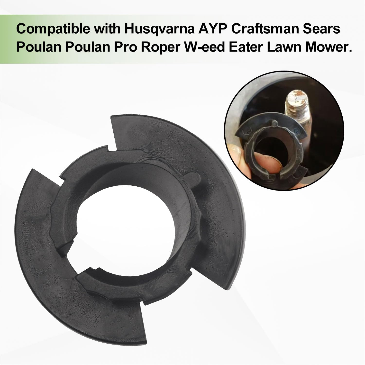 532195227 Steering Bushing Compatible with Husqvarna Craftsman AYP 2042 LS, 2146 XLS, 2246 LS, 2346 XLS, 2348 LS, 2354 GXLS, 2748 GLS, 2754 GLS Replaces 195227 (2 Pcs) image number 5