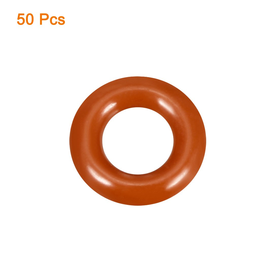 Uxcell Silicone O-Ring, 11Mm outside Diameter, 6.2Mm Inner Diameter, 2.4Mm Width, VMQ Seal Rings Sealing Gasket Red, 50PCS image number 1
