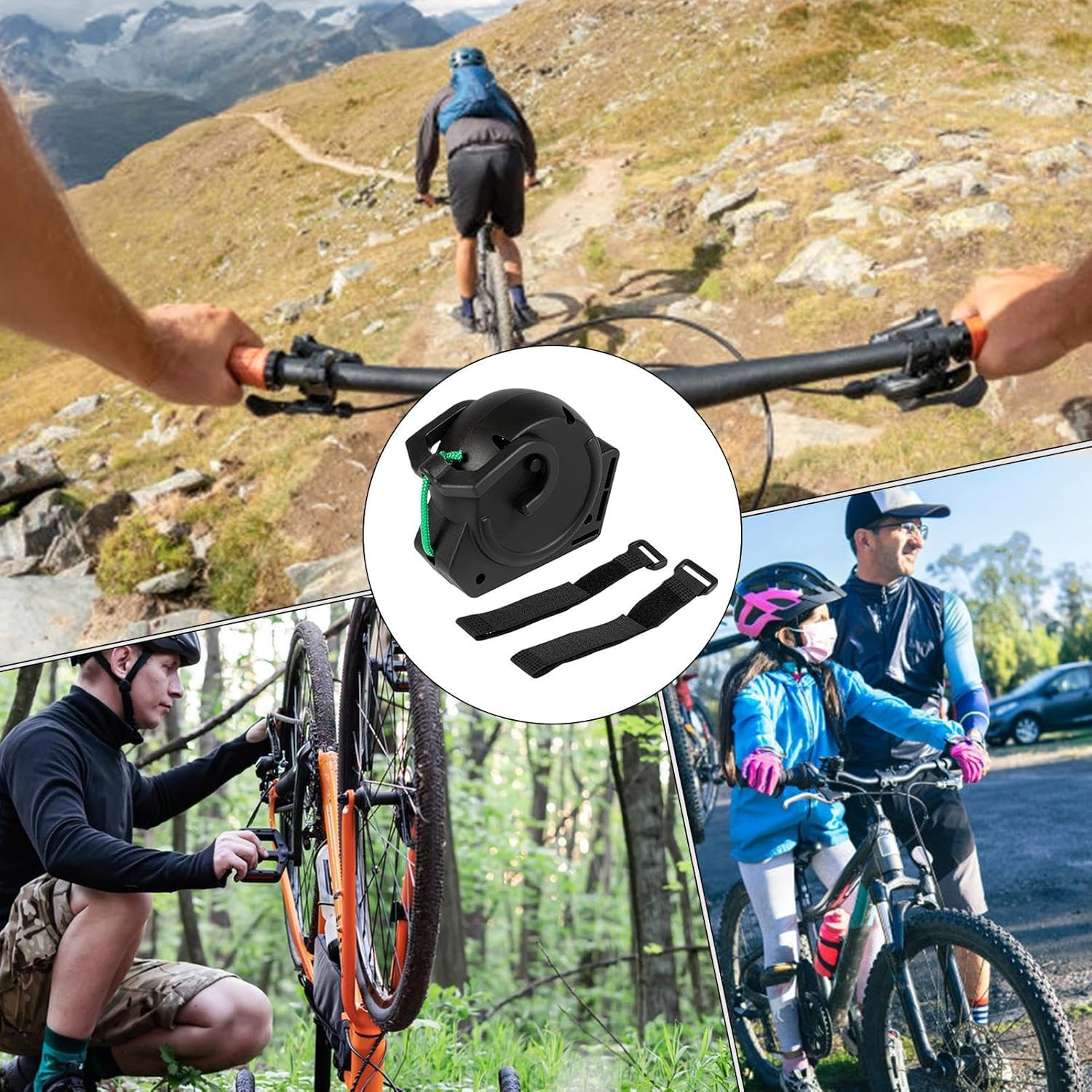 Mountain Bike Tow Rope - Outdoor Riding Tow Rope with Hook,Retractable Cord for Adult-Assisted Riding Family Cycling Trips