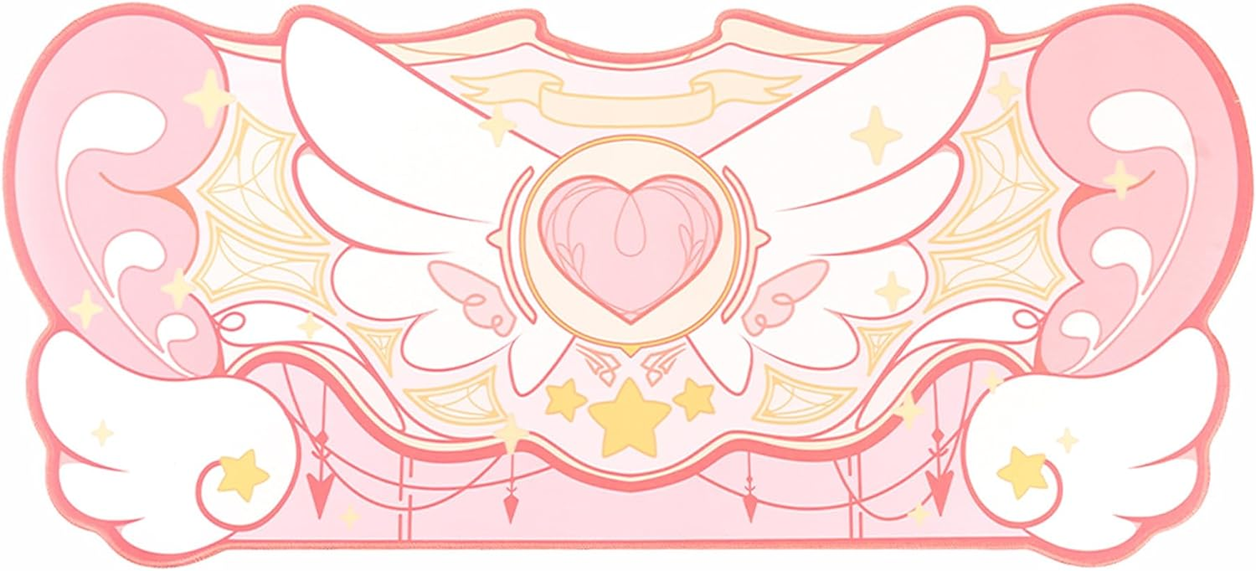 Geekshare Large Gaming Mouse Pad Kawaii Pink Non-Slip Rubber Back Mouse Pad Big Waterproof Desk Mat for Keyboard and Mouse Perfect for Gaming,Or Home Office Work - Star Wings (Purple)