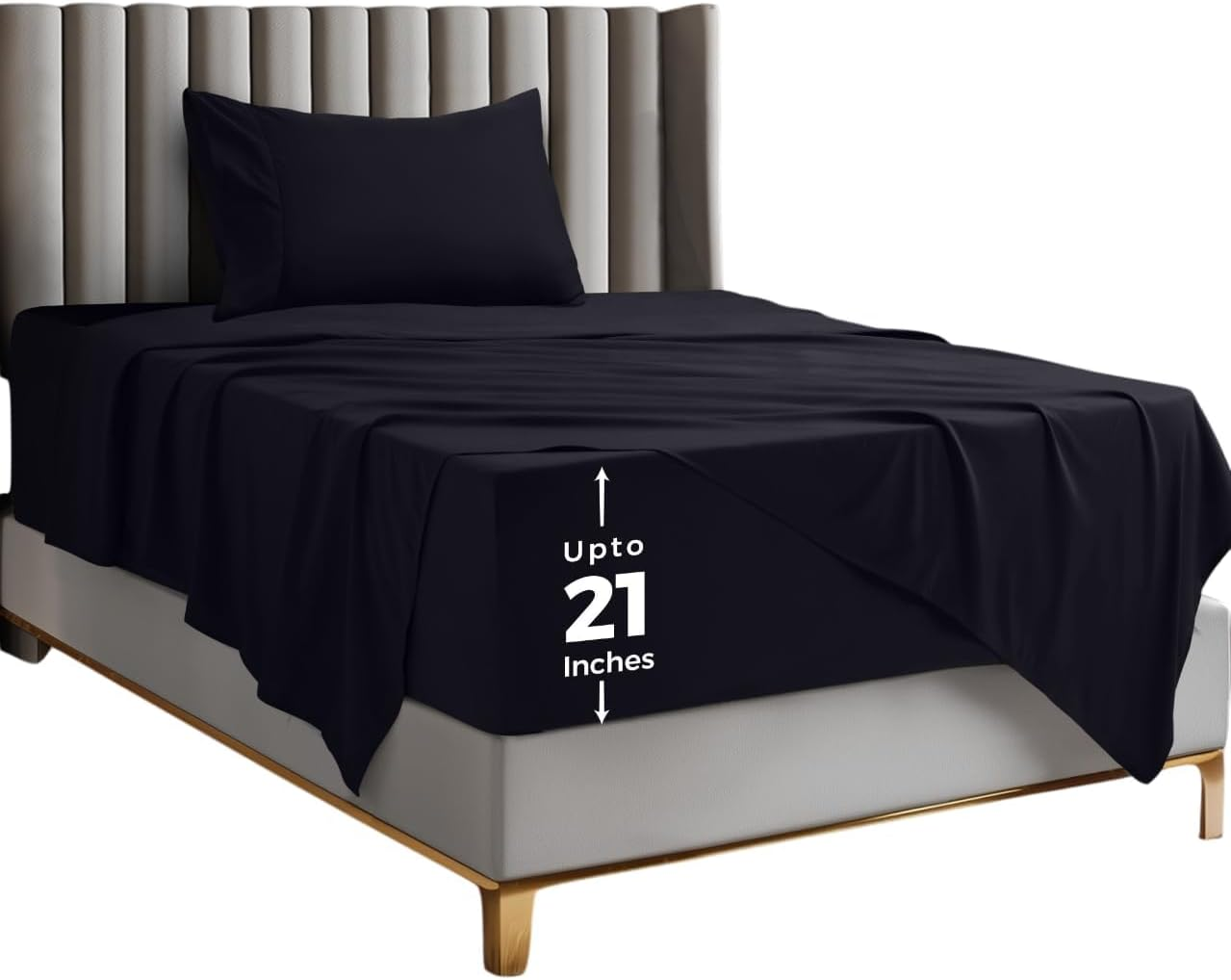 Utopia Bedding Deep Pocket Queen Sheet Set &ndash; Fits Mattresses up to 21 Inches &ndash; Cooling, Soft & Breathable &ndash; Oeko-Tex 4 Piece Bed Sheets (Burgundy)