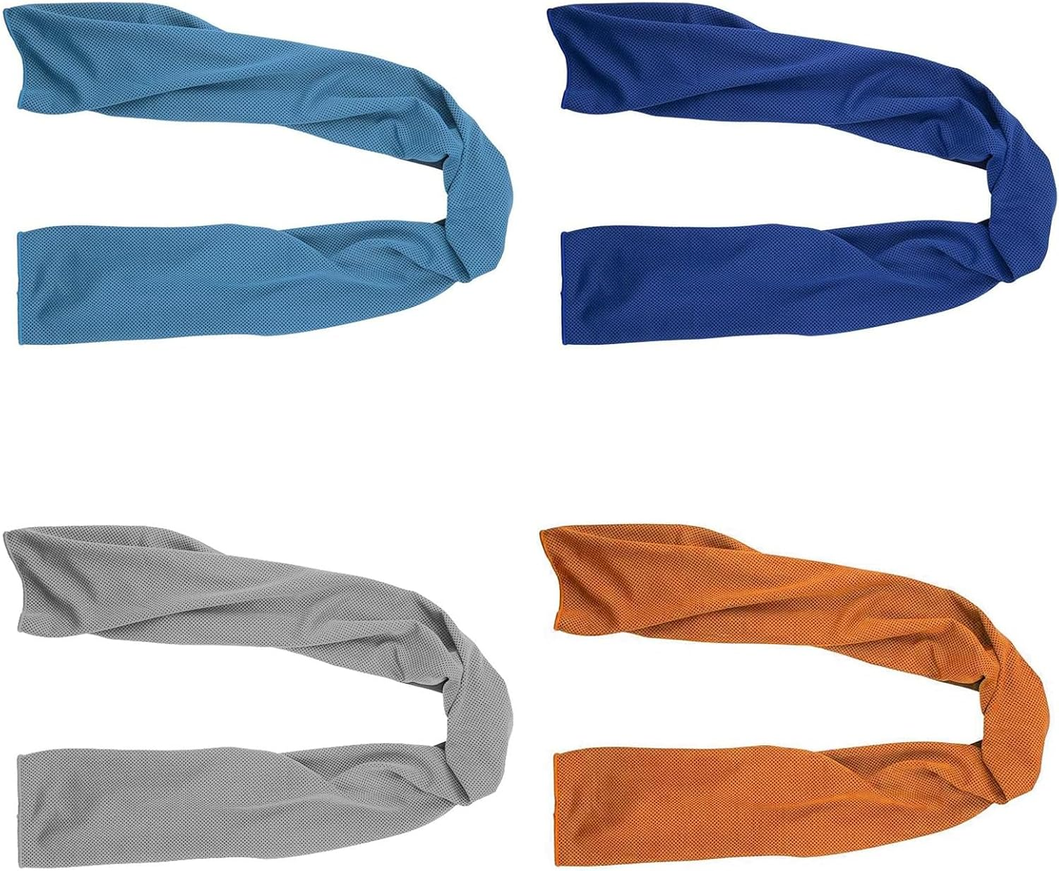 4Pack Cooling Towels (35.4''X 12") Soft Breathable Chilly Towel for Quick-Drying Sweat Rag & Sport Towel for Gym, Workout, Running, Golf & Yoga,Head and Neck Cooling Wraps