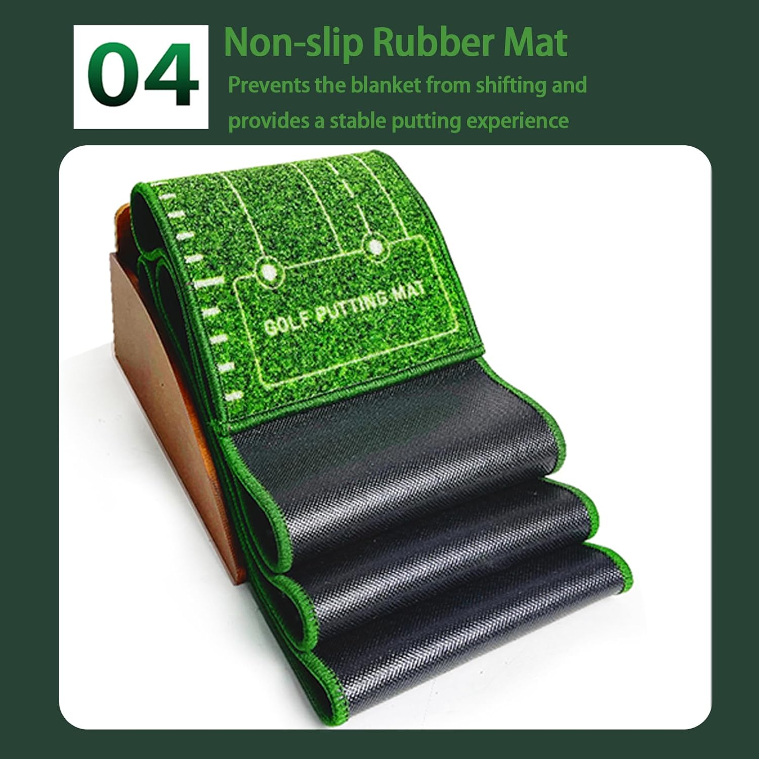 Putting Mat Indoor Golf, Wood Putting Mat, Golf Putting Mat, Putting Green Golf Mat, Golf Putting Mats for Men Playing Golf Game at Home or Office image number 3