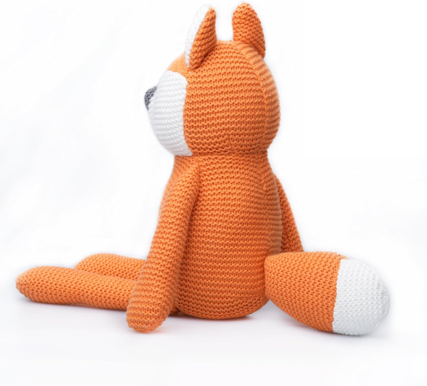 FLUFFYFUN Baby Fox Plush Toy 18 Cm, 100% Organic Cotton Soft Toy for Newborn
