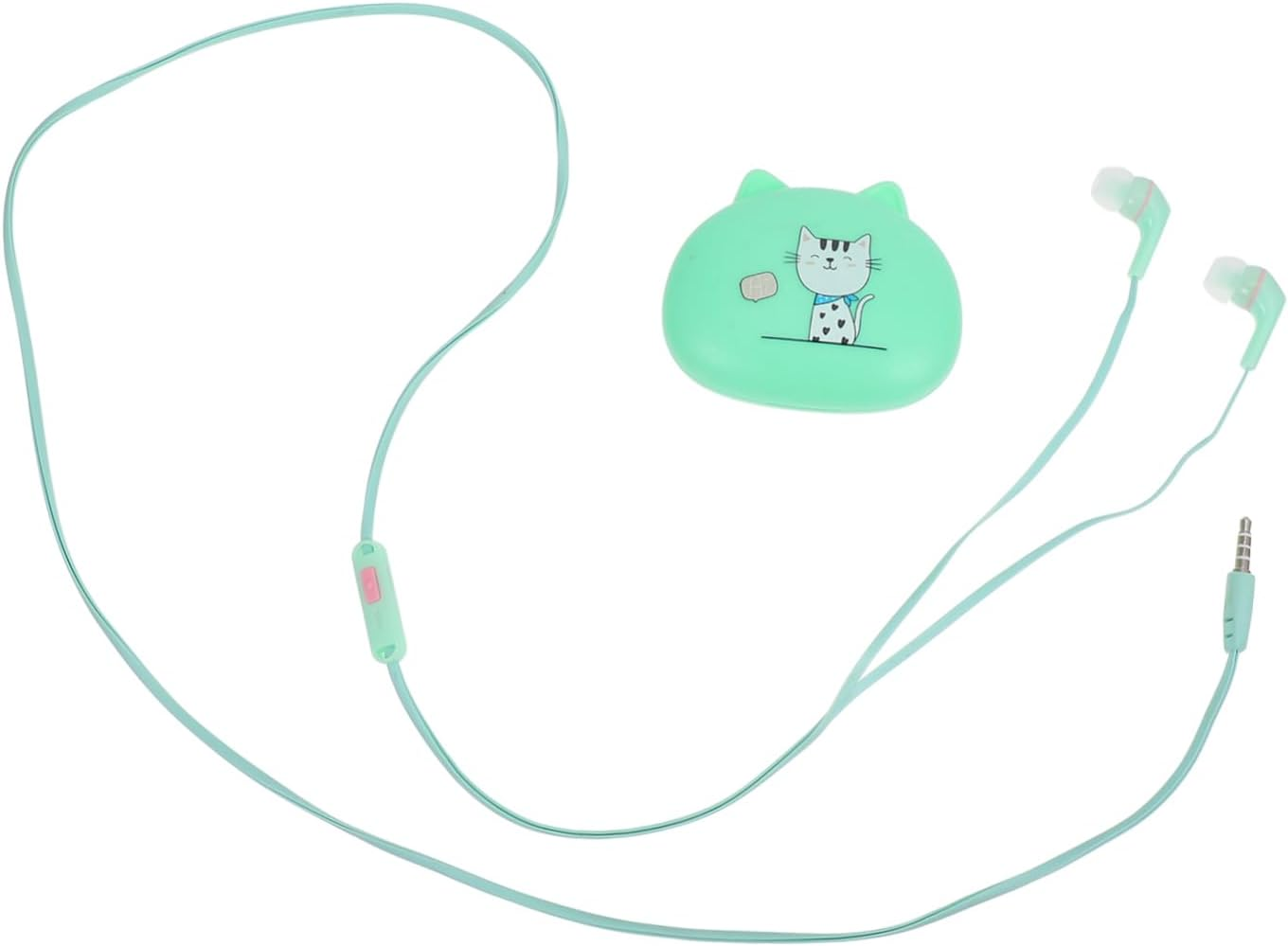 HOUDERCO Wired In-Ear Earphones High Sound Quality Corded Headset Universal Earbuds Compatible with Huawei Phones Green for Daily Phone Use image number 4