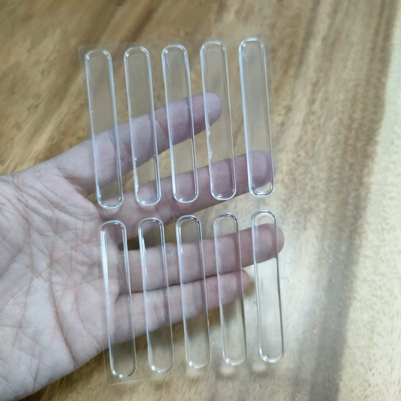 10Pcs Self Adhesive Rubber Bumpers Stripes Glass Table Top anti Slip Pads Cabinet Bumpers,Clear Self Adhesive Rubber Bumpers Stripes Clear Bumpers,Clear Rubber Bumper Stripes Cabinet Bumpers Pads image number 4