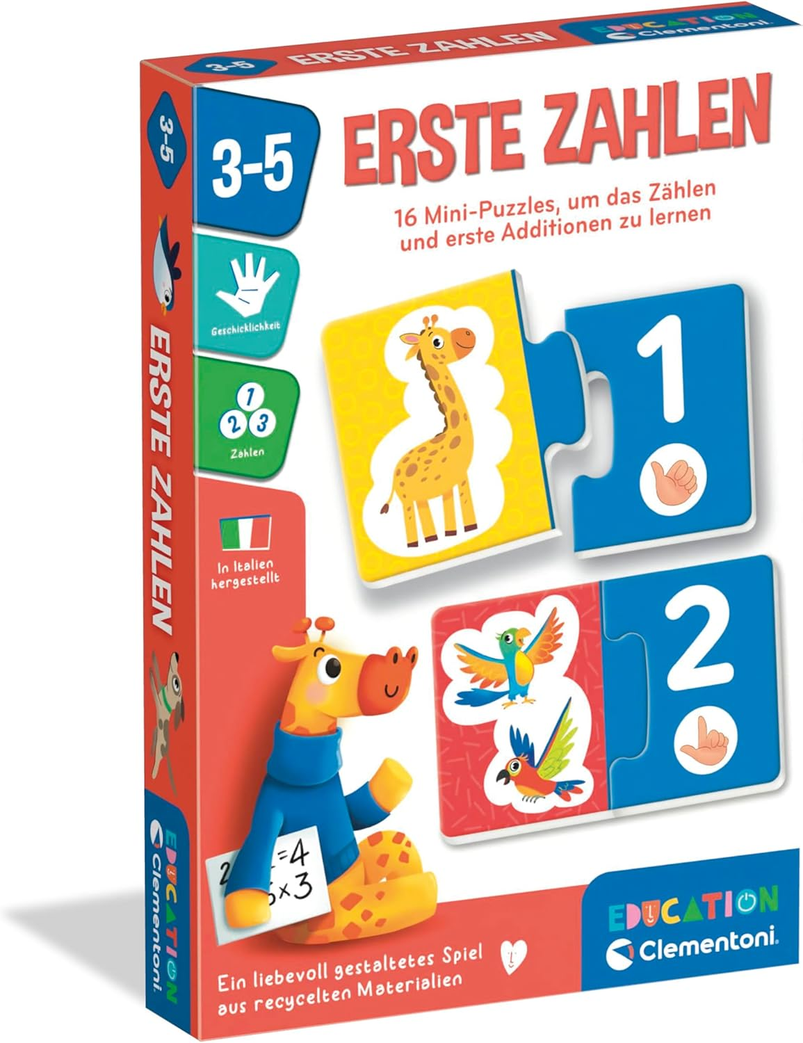 Clementoni Education First Numbers - Educational Game for Children from 3 Years - 16 Mini Puzzles for Learning Numbers & First Additions image number 5