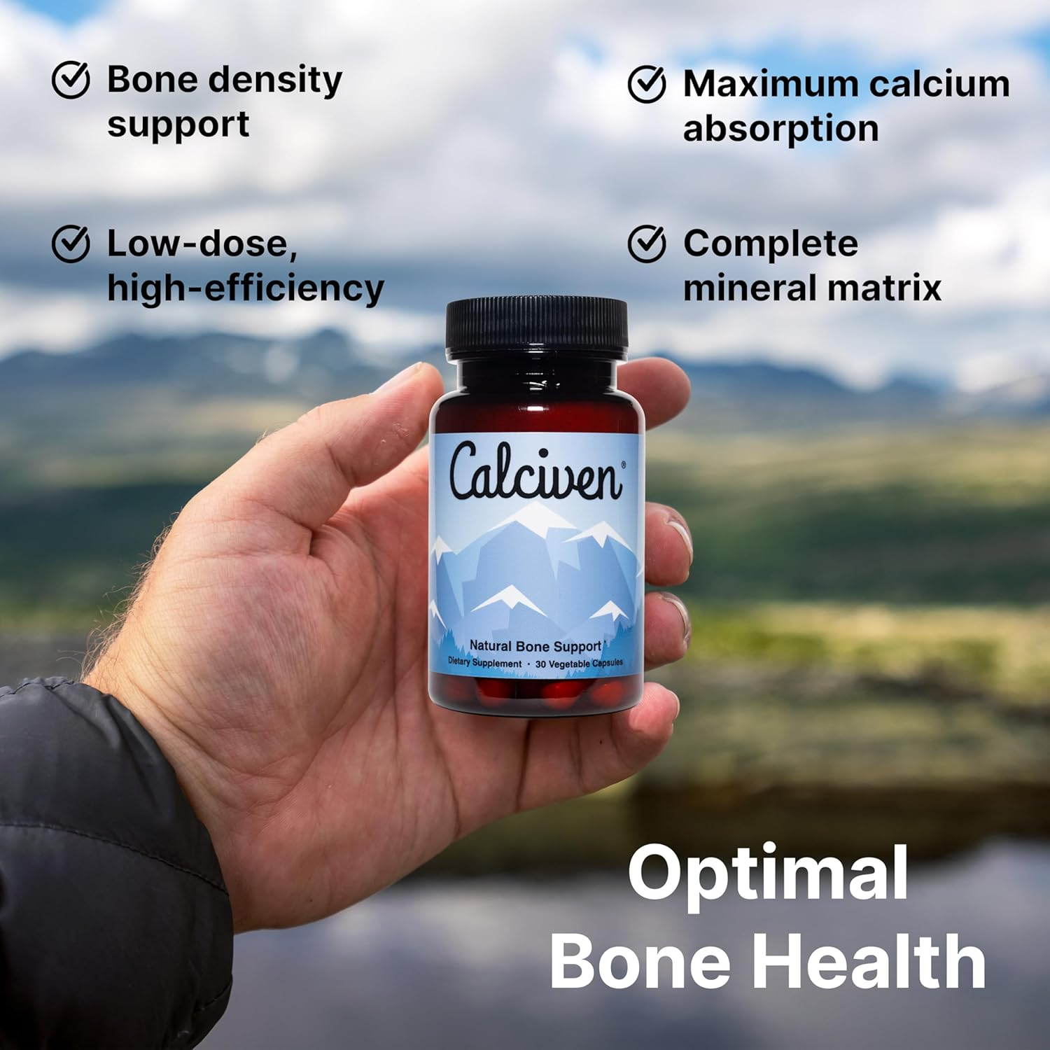 Natural Bone Support Supplement - Non-Gmo, Gluten-Free image number 3