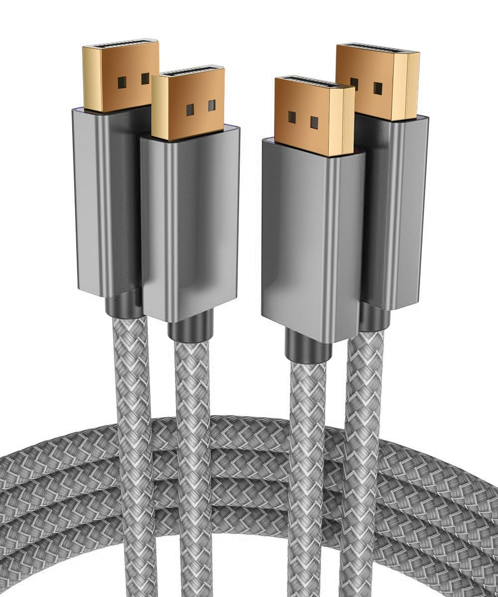 Itramax 8K 60Hz Displayport Cable 3M(2-Pack),10Ft DP 1.4 Male Ultra High Speed Cord for Laptop/Pc/Tv/Gaming Monitor,Support HBR3 Bandwidth of 32.4Gbps,4K@144Hz,2K@165Hz,1080P@240Hz(Dp 1.2 Compatible) image number 4