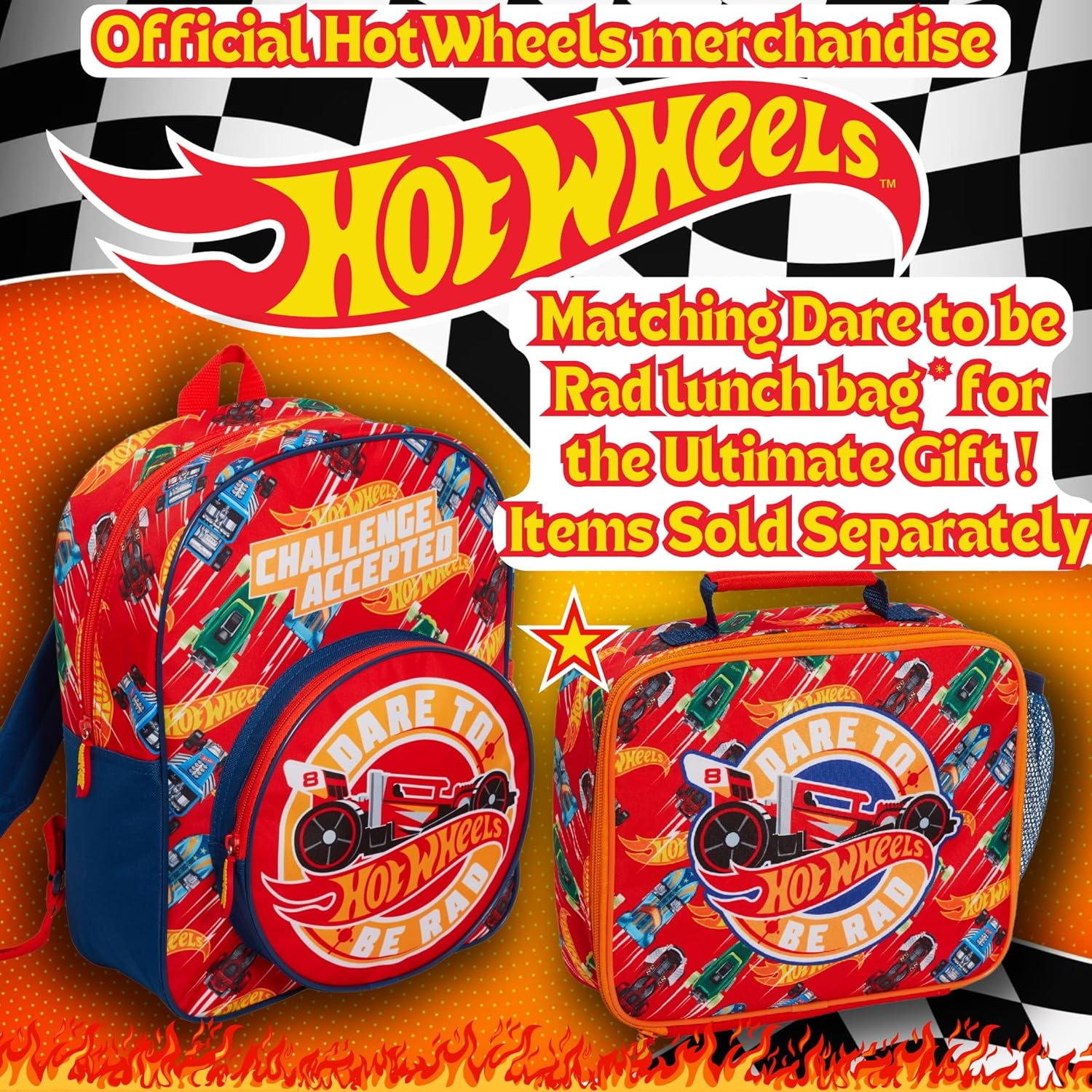 Hot Wheels Backpack for Kids Large Cars School Travel Sports Bag with Drinks Holder image number 1