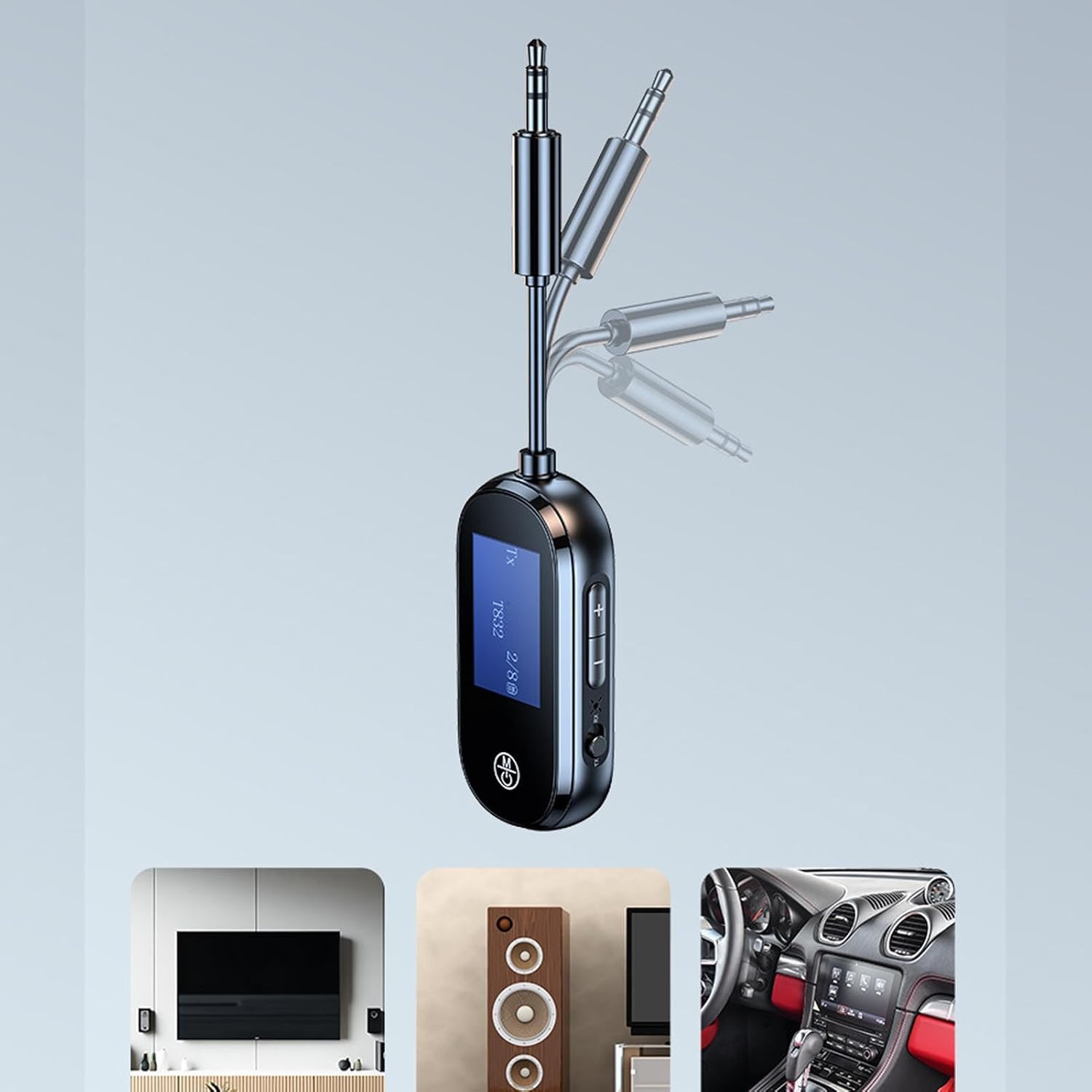 LICAEVEY Bluetooth 5 3 Transmitter Receiver, 2 in 1 Device with Aptx Low Latency and Hifi Sound Quality for TV Computer Airplane Travel Home Gym image number 2