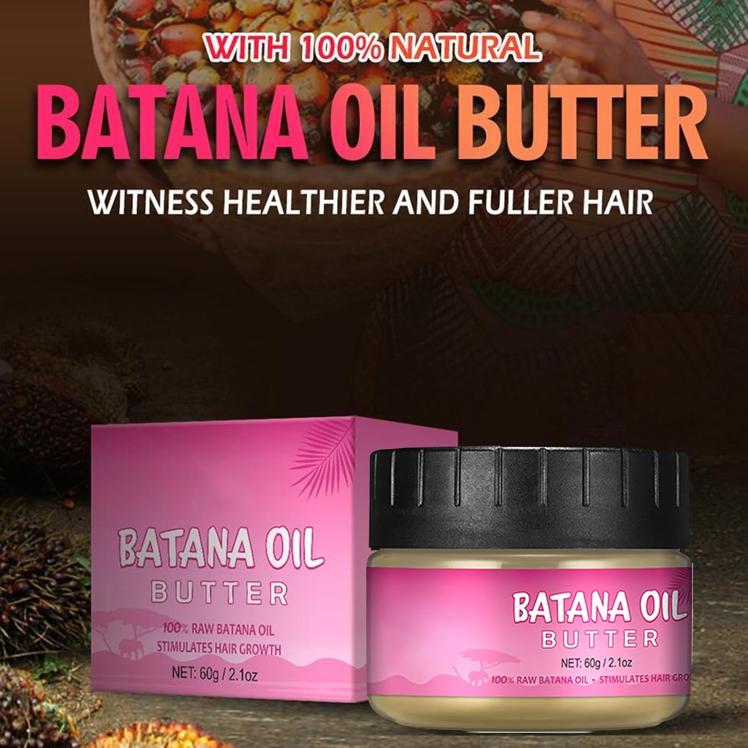 Hair Butter with 100 Pure Raw Oil, Natural Hair Cream Suitable for Repairing Damaged Hair, Nourishing Thin Hair, Applies to Everyone image number 5