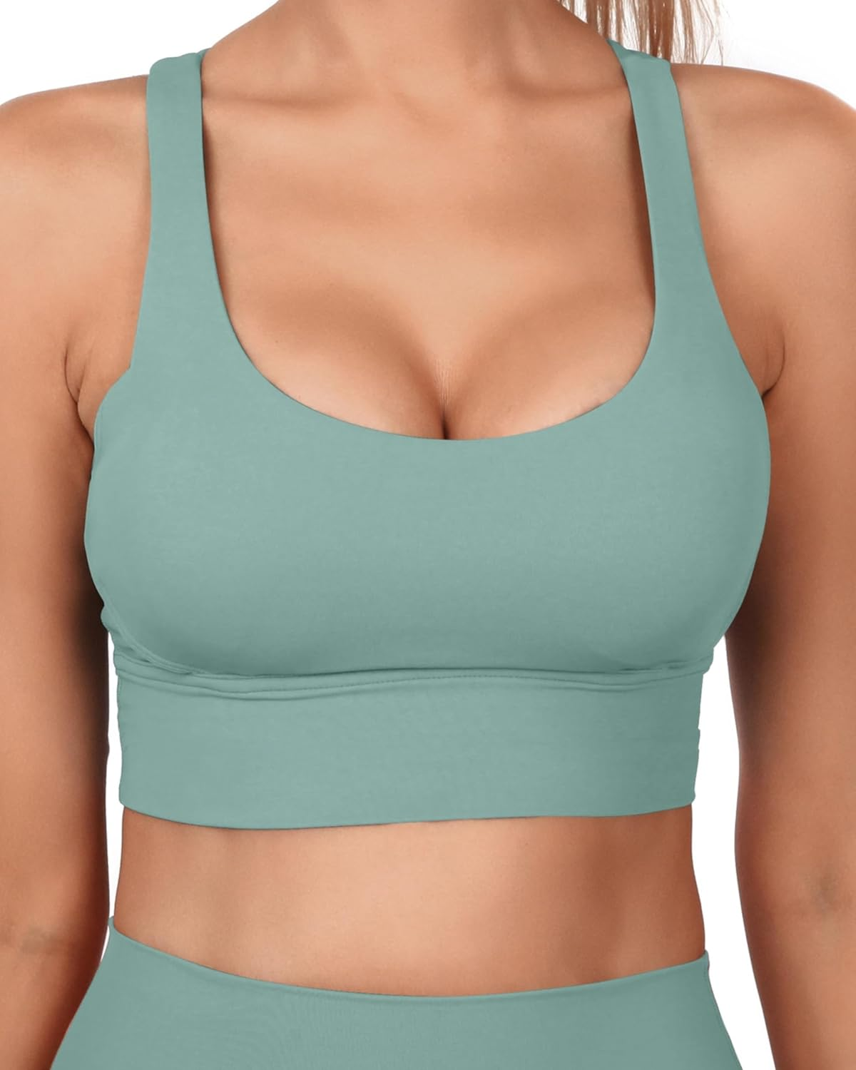 Sports Bra for Women Strappy Padded High Impact Push up Athletic Running Sports Bra Workout Bra Yoga Bra image number 6