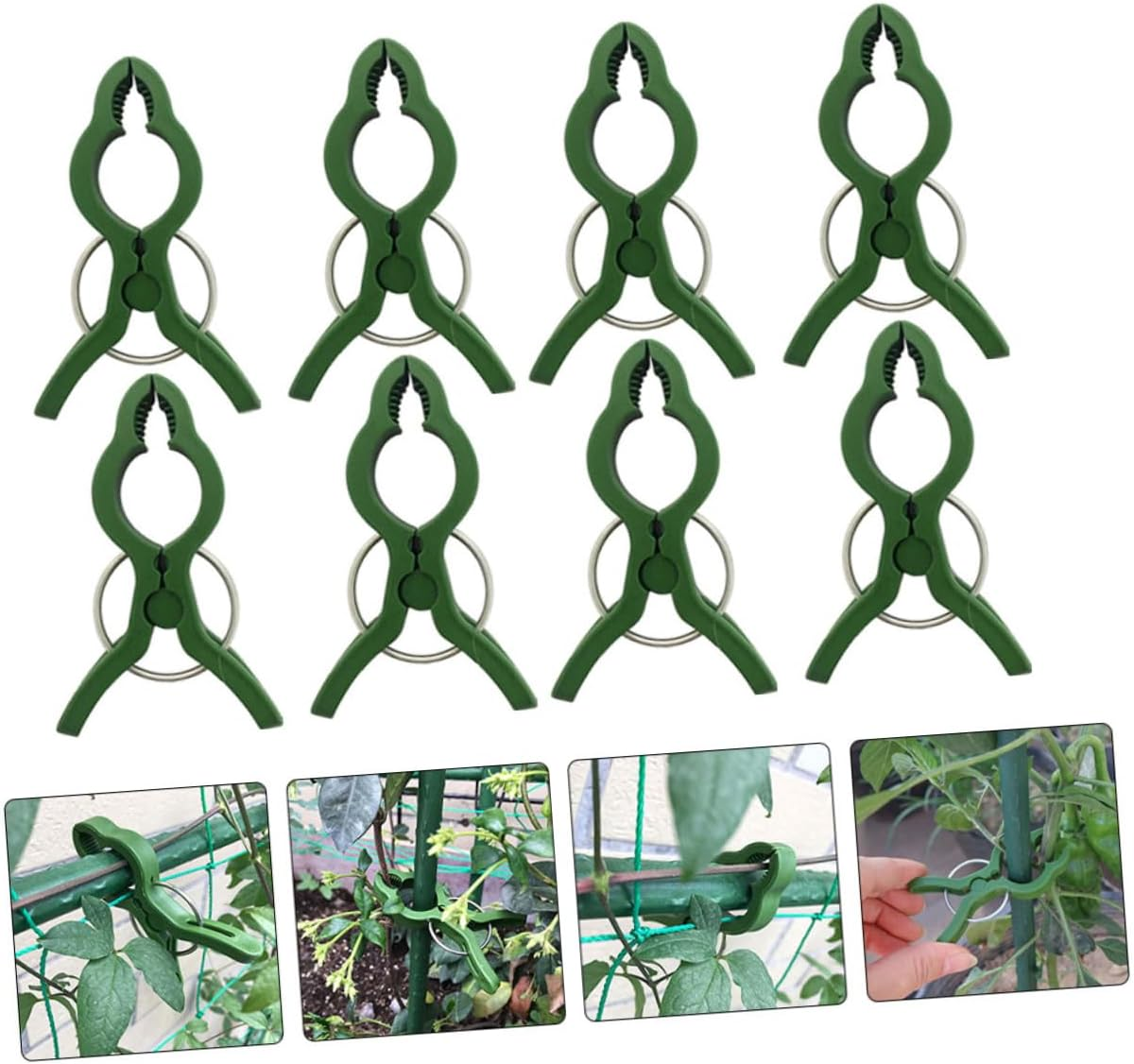 FONDOTIN 25Pcs Orchiid Clip Garden Plant Clips Gardening Fixing Gripper Plastic Iron image number 2