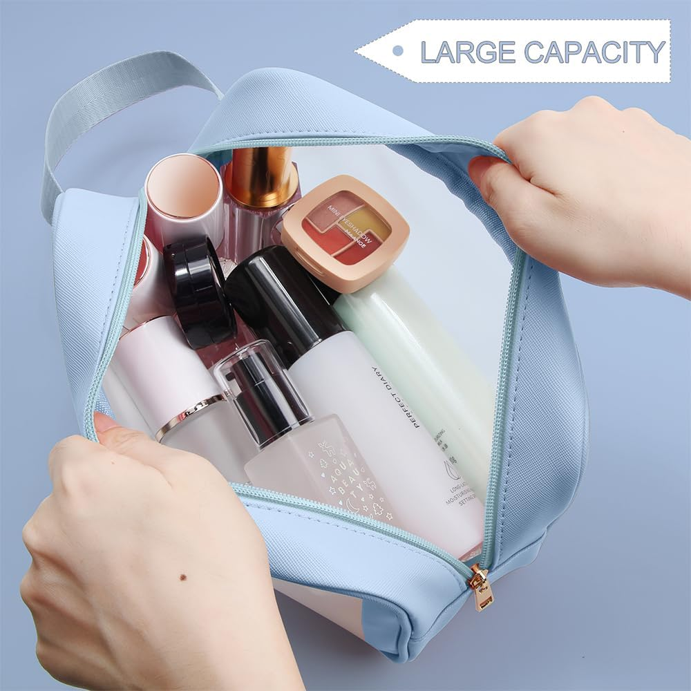 MAANGE Toiletry Bag for Women Men, Translucent Waterproof Makeup Cosmetic Bag Travel Organizer for Accessories, Toiletries