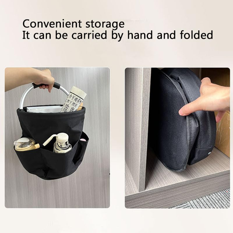 WADY 17L Cleaning Caddy with Handle - Large Capacity Multi-Pocket Organizer Bucket, Foldable Portable Storage Basket for Home & Garden Cleaning Supplies image number 4