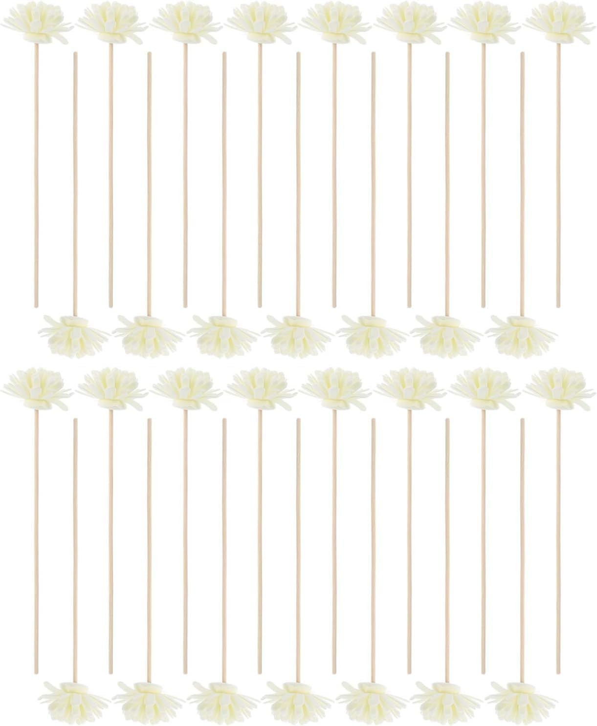 Dining Table Decor Cake Decorating 30Pcs Reed Diffuser Sticks Rattan Flower Rose Replacement Refill Rattan Sticks for Essential Oil Diffuser Cake Tester Dining Room Table Decor image number 1