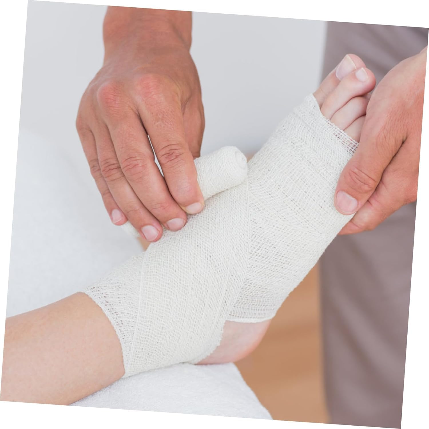 Elastic and Stretch Gauze Bandage Rolls, 16Pcs Conforming Stretch Bandage Soft Gauze Roll, Conforming Stretch Bandage Soft Gauze Roll, 5Cmx4.5M image number 6