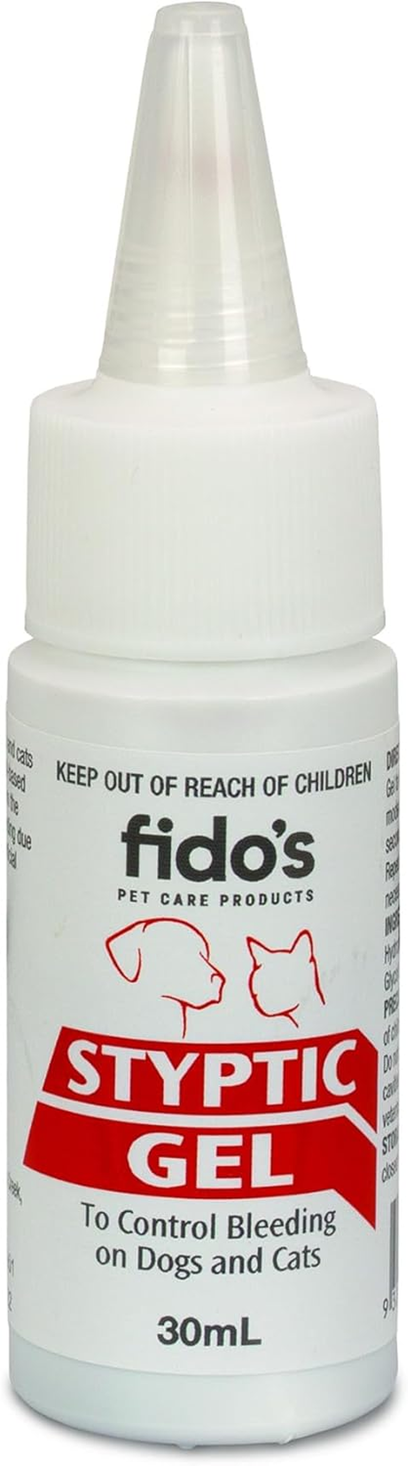 Fido&rsquo;S Styptic Gel 30Ml, Fast-Acting Hemostatic Gel for Pets, Quickly Stops Minor Bleeding and Cuts, Helps Promote Healing and Protects Sensitive Skin