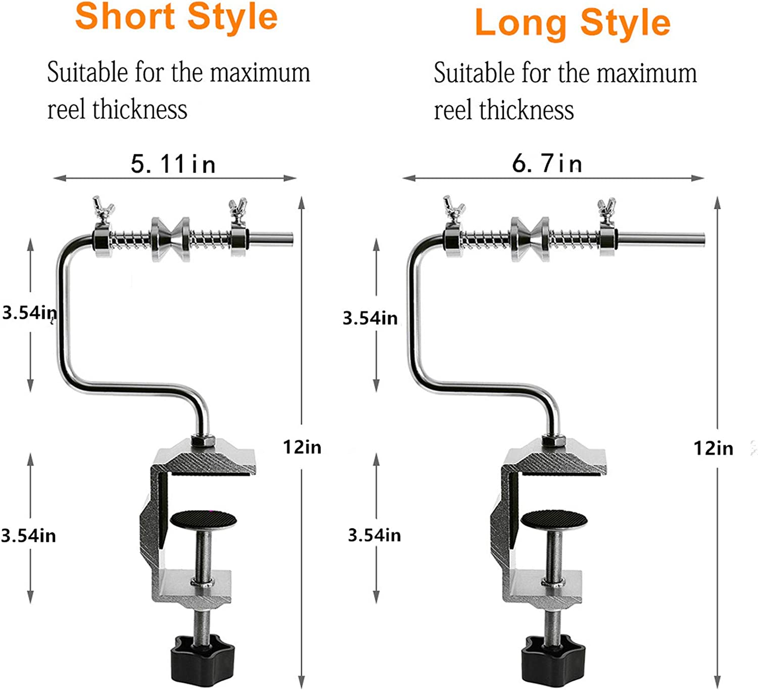 Croch Fishing Line Spooler System Adjustable Protable Fishing Line Winder image number 1