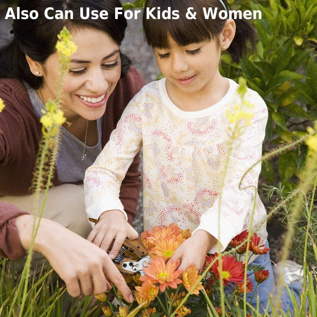 Professional Sharp Pruners, Garden Pruners, Tree Trimmers Secateurs, Bypass Pruning Shears, Secateurs, Hand Pruner, Garden Shears, Gardening Shears Clippers for Plants, Gardening Cutter (Wood Grain) image number 2