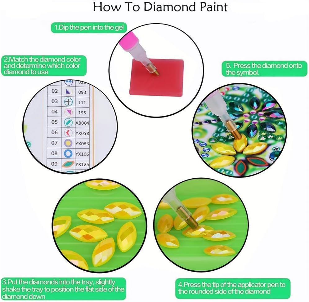 Christmas Diamond Painting Kits Special Shaped Rhinestones Winter 5D Diamond Dots Painting for Adolescents, Christmas Tree Diamond Painting Tabletop Ornaments Kit Christmas Decor DIY Crafts image number 6
