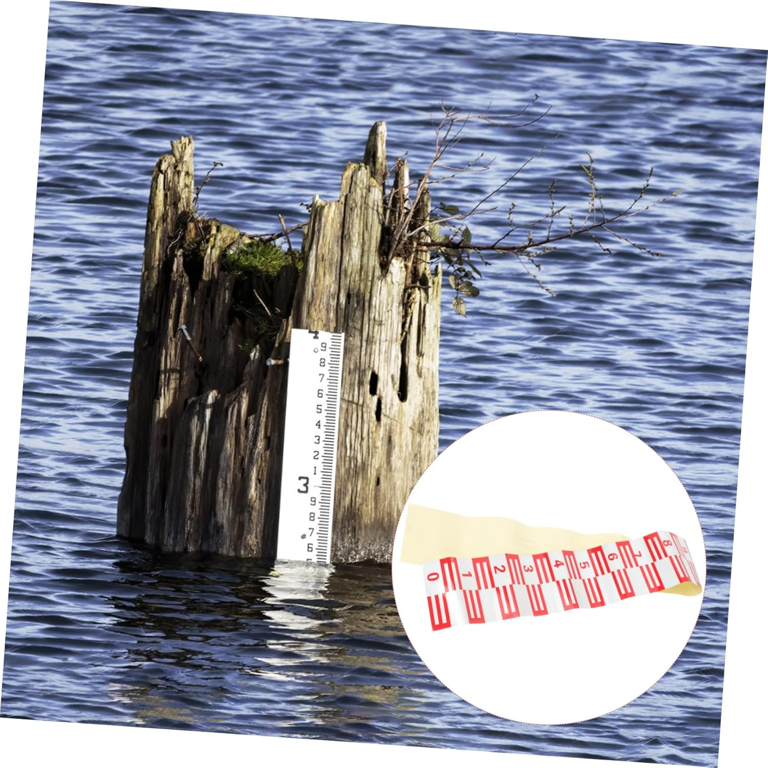 UKCOCO Reflective Self-Adhesive Water Level Gauge for Pools Corrosion-Resistant Swimming Pool Water Level Indicator Easy to Read Sticker