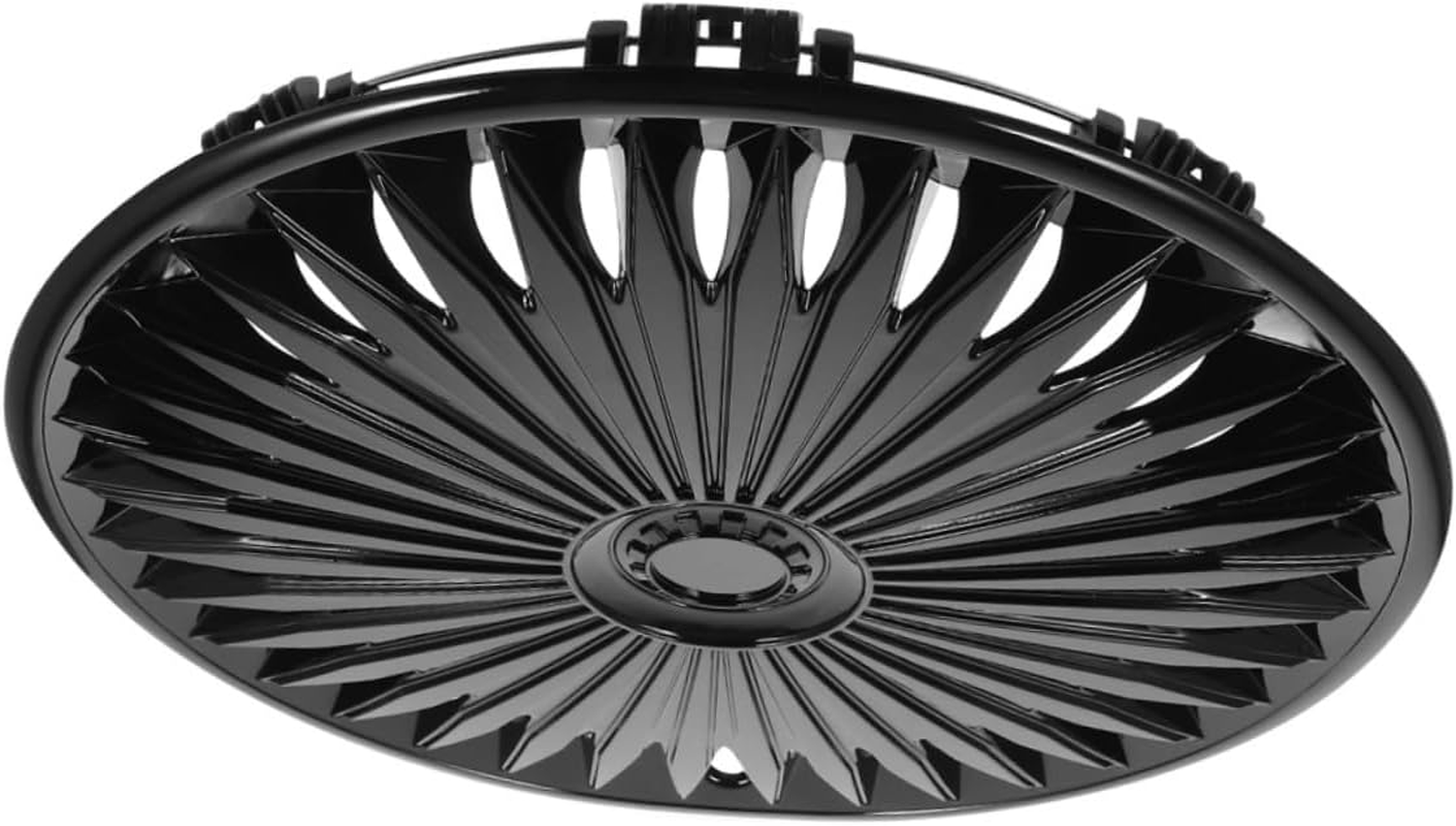 GETAJGHSD 14-Inch Automotive Hub Cover Black Decorative Wheel Hub Cap Replacement for Car Exterior, Universal Wheel Rim Cover Suitable for Passenger Vehicles