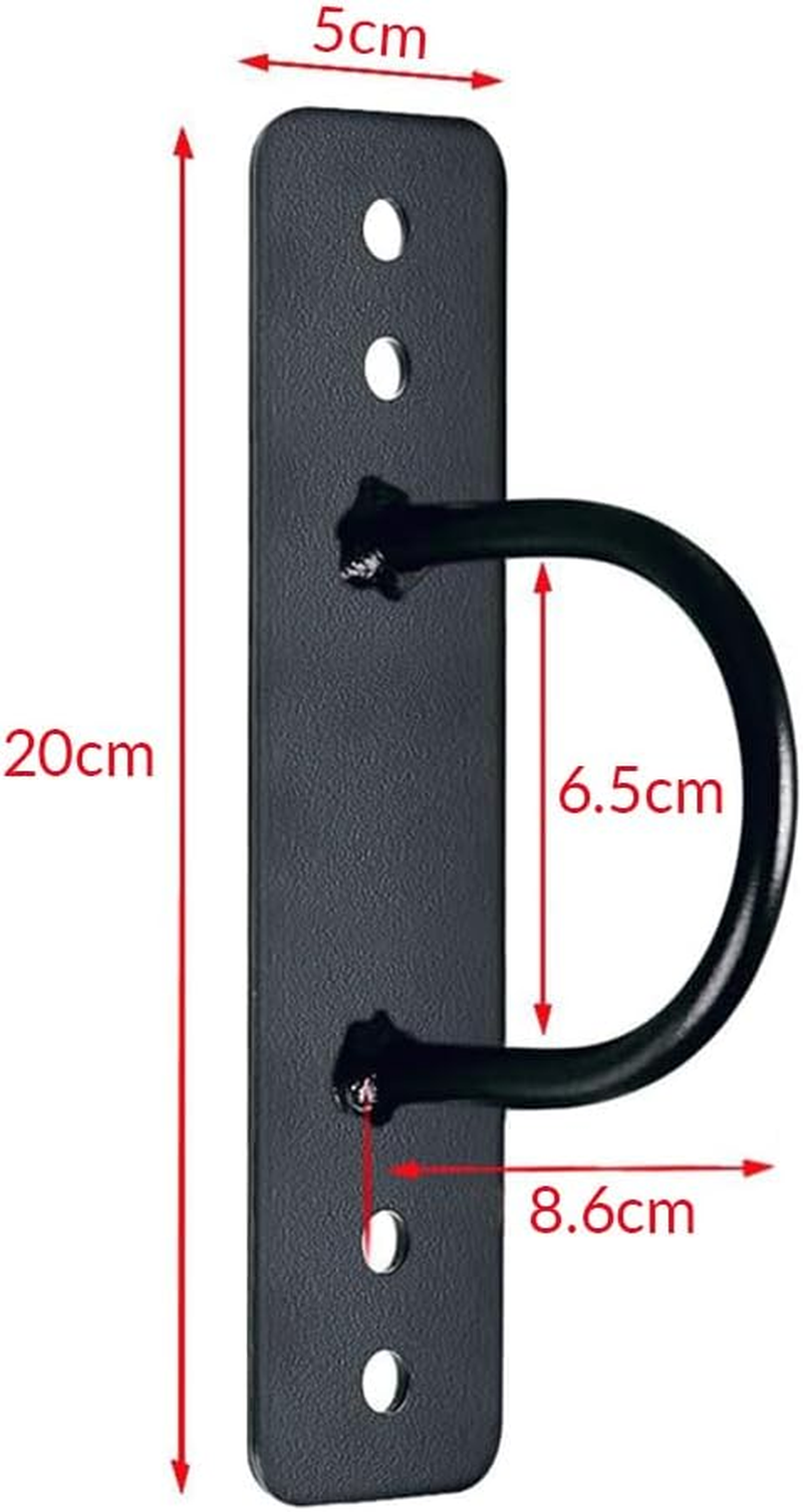 2 Pack Battle Rope Anchors, Training Rope Holders with Accessories for Hanging Straps Gymnastics Rings, Bodyweight Strength Training, Yoga Swing Hammock, Boxing Equipment (Black) image number 4