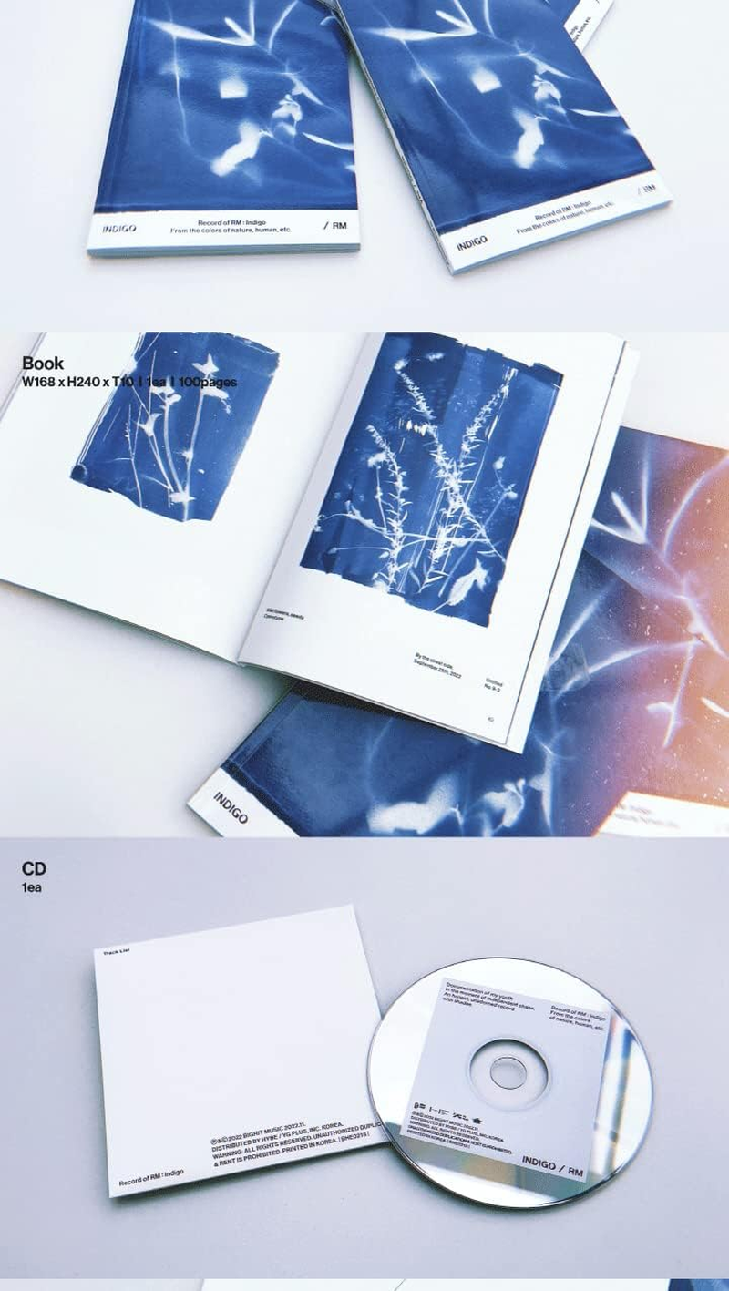 BTS RM Indigo 1St Solo Album 2 Edition SET Out Box+32P Lyrics Book+30P Postcard+1P Photocard+1P Instant Photo+1P User Guide+1P QR Guide+Tracking Sealed image number 6